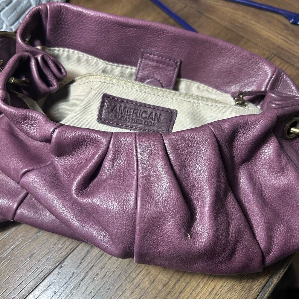 American Leather Co. Purple Shoulder Bag